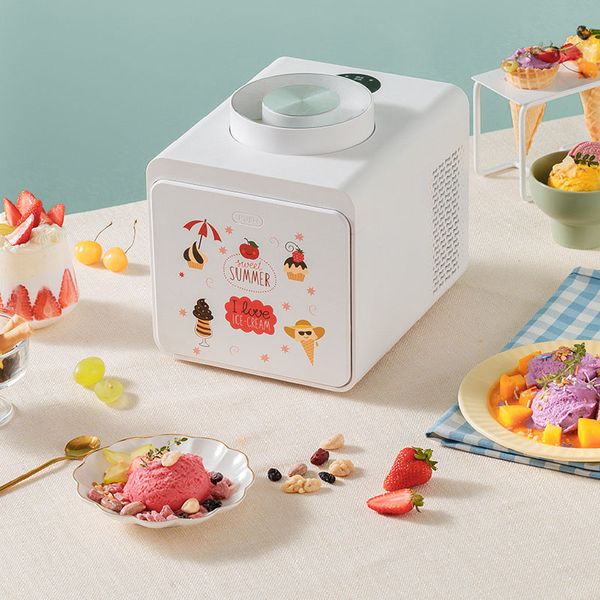 Máquina automática para hacer helados de 120W para el hogar, máquina para hacer helados duros suaves, máquina inteligente para hacer yogur helado, máquina para postres de 24V