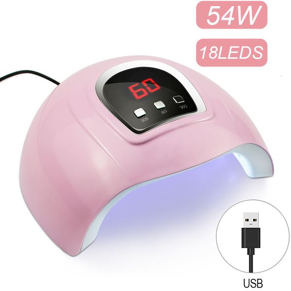 Lámpara de uñas LED de 120W LECHE UV Selector de uñas para todos los geles de uñas 18 LED Light Infrarroured Sensing 306090S PUDIDO DE GEL SECO Y1910224577937 569