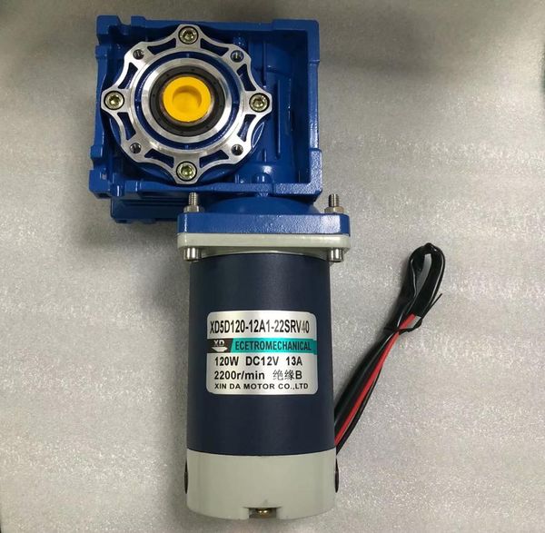 120W NMRV40 DC Motor de engranaje de gusano 12V 24V RV40 con velocidad de auto-bloqueo Motor DC ajustable CW CCW