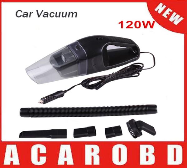 Aspirateur de voiture Portable 120W, humide et sec, double usage, allume-cigare automatique, filtre Hepa 12V, noir 7810330