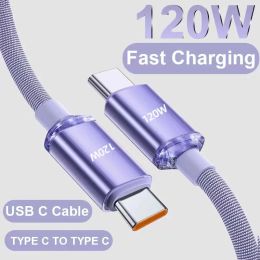Cable USB C de 120W Cable de carga rápida PD tipo C cable de datos de carga rápida para Samsung S24 Xiaomi LG