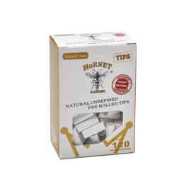 120 Uds. Punta de filtro para fumar HORNET por caja puntas de filtro de cigarrillos naturales preenrolladas 7MM