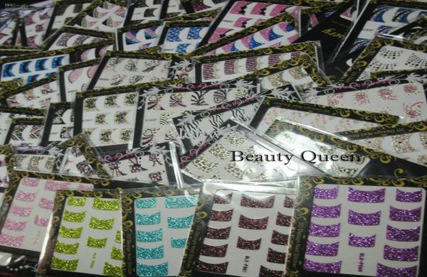 Autocollants pour ongles français scintillants, 121 styles, mode coréenne, Design 3D, paillettes pour Nail Art, pointes, décoration acrylique UV, nouveau, 8778371