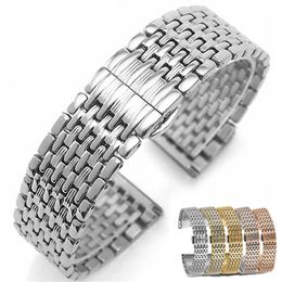 12131416182022mm Vlinder Gesp Horloge Band Strap Rvs Horlogeband Armband Vrouwen Mannen Met Tool Pins Vervangen 240311