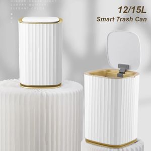 1215L Smart Trash Can Home Kitchen WasteBasket vuilnisbakken badkamer toilet woonkamer automatische sensor bin dust bin 240510