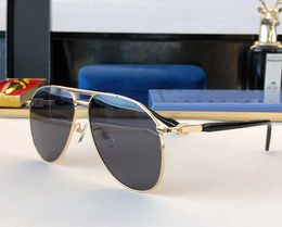 1220 piloot zonnebril goud/donkergrijze lens mannen zomer sport zonnebril zonnebril sunnies gafas de sol sonnen brille zontinten uv400 brillen