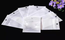 1220 cm clair blanc perle emballages en plastique Poly OPP emballage fermeture éclair scellé emballage de détail bijoux alimentaire sac en PVC 1018 cm 1215 cm 4244259