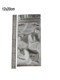 1220cm thermoscellable clair Mylar sac à fermeture à glissière en plastique paquet au détail refermable argent aluminium qualité alimentaire emballage fermeture à glissière fermeture à glissière 9230771