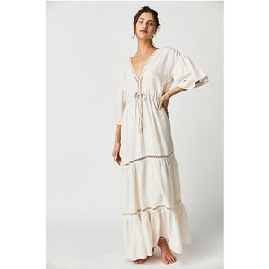 1222 xl 2024 Robe de piste Milan Spring Summer V cou de cou 3/4 manche au-dessus de la marque de genou même style femme robe mode Haute qualité sh