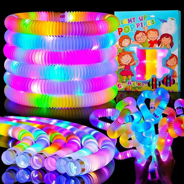 1224PCSParty Fluorescence LED Light Glow Sticks Bracelets Colliers Néon Fournitures Pour Noël Mariage Tubes Lumineux Colorés 240126