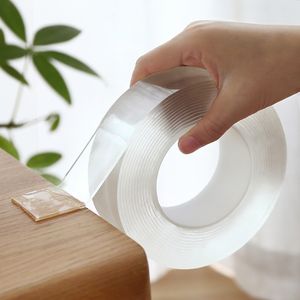 1235M Transparent 30mm Nano Tape Washable and Reusable Doublesided Adhesive Universal Hook Tape for Furniture 220527
