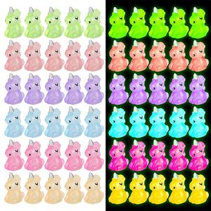 1236PCS Mini Resin Unicorn Luminous Miniature Figurines for Home Garden Decoration Glow In The Dark Fairy Ornaments Kids Gift 240408