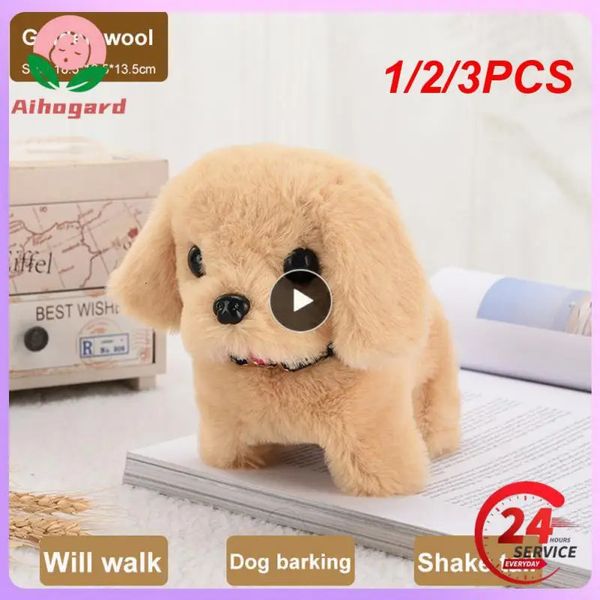 123pcs Simulación electrónica de mascotas Smart Dog Walk Bark asentimiento Wag Tail Electric Electric Animal Baby Kid Toy Christmas Gift 240319