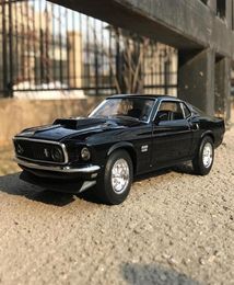 124 1969 Ford Mustang BOSS 429 auto simulatie legering model auto ambachten decoratie collectie speelgoed gereedschap gift206K6071362