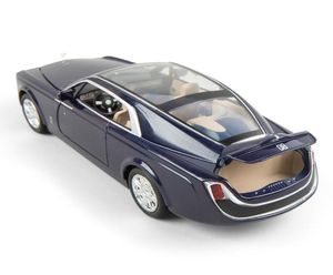 124 Toy Diecast Vehicl Rolls Royce Phantom Huiying Modèle de voiture roues alliage Light Light Tull Back Car garçon