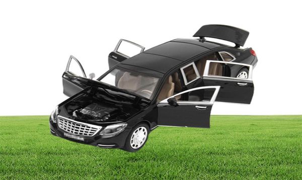 124 modelo de juguete para Mercedes Maybach S600 limusina Diecast Metal modelo de coche de juguete para niños regalo de Navidad colección de coches de juguete T2007573374
