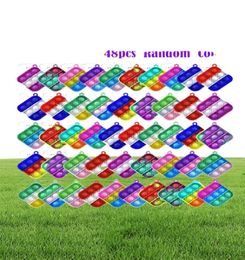 1248 PCS MINI POP PUSH PACK PACKECHAIN Keychain Fidget Bulk Antianxiety Stress Relief Hand Toys Set For Kids Adults Gifts 2206234147710
