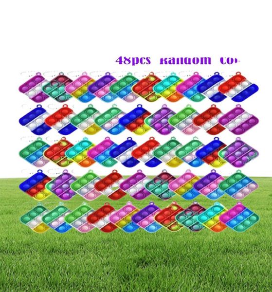 1248 PCS MINI POP PUSH PACK PACKECHAIN Keychain Fidget Bulk Antianxiety Stress Relief Hand Toys Set For Kids Adults Gifts 2206232456088