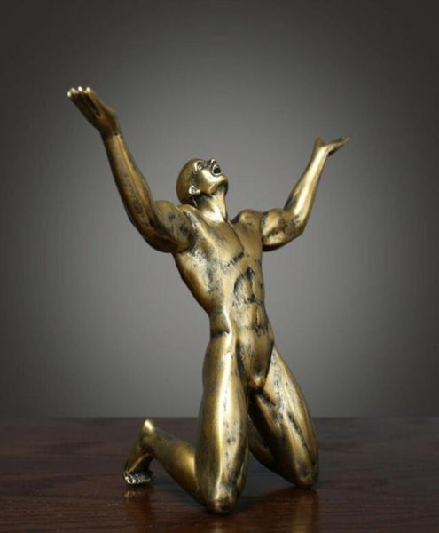 125 pouces art déco sculpture de bronze créatif abstrait figure statue décorative8112719