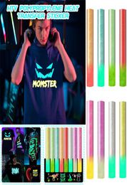 125 Roll Glow in the Dark Color Changement 25x305cm Glitter Htv Heat Transfer PVC Easy To Cut Press Cricut Cameo Silhouet 2206081964303