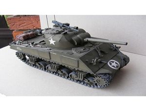 125 Schaal WW II US M4A3 Medium Tank Model Diy 3D Paper Card Building Educatief militair model Toys7422929