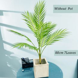 125 cm 13heads grote kunstmatige palmboom tropische planten neppalmbladeren plastic monstera tak voor huis bruiloftsfeestje decor