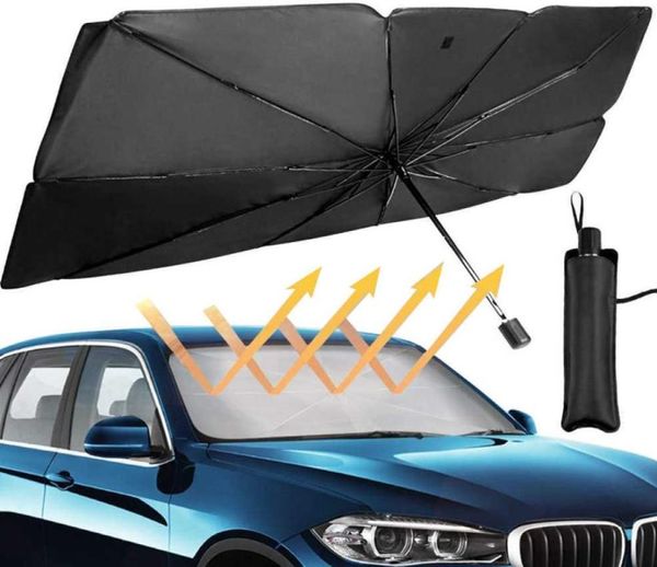 Parasol plegable para parabrisas de coche, cubierta UV para coche, aislamiento térmico, protección Interior de ventana delantera, 125cm, 145cm, 4407290