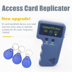 Copieur de cartes RFID 125KHZ, lecteur portatif d'identification à faible RF pour le contrôle d'accès aux portes, 3 pièces T5577, étiquettes porte-clés 240123