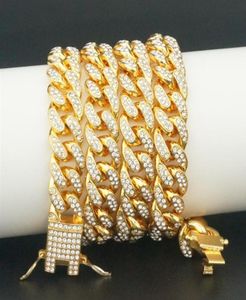 125 mm Miami Cuban Link Chain Tennis Bracelets Mens Bling Hip Hop Iced Diamond Gold Silver Rapper Chains Dames Luxe sieraden2178582