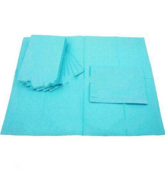 125pcs 13quotx18quot tatouage bleu lingettes de nettoyage de tatouage en bleu Bibs étanches de dentaires jet