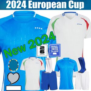 2024 Euro Cup ItaLYs Soccer Jersey 24 25 Maglia ItALIa Maillot de football de l'équipe nationale Hommes Kit complet Ensemble italien 125e anniversaire à la maison CHIESA BARELLA