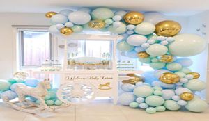 Paquete de 126 globos en colores pastel Macaron, kit de arco de guirnalda, globo de confeti para aniversario, decoración para fiesta de boda, fiesta de cumpleaños para bebé T3909180