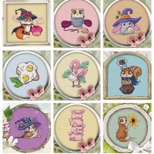 1260 HomeFun Cross Stitch Kit -pakket Wenste handwerk geteld Kits Nieuwe stijlpakketten Borduurwerk te koop Stich Set Hobby Cartoon