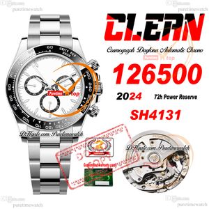 126500 SH4131 Chronographe automatique METS Watch Clean CF Céramique Céraqueur blanc Calan 904L ACTE