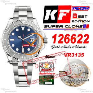 126622 VR3235 Automatic Mens Watch KF 3D Bezel Blue Dial 904L Steel OysteSteel Bracelet Super Edition Même série Card Reloj Hombre Montre Homme Puretimewatch PTRX
