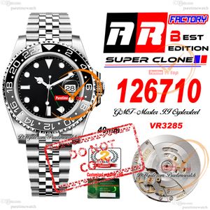 126710grnr VR3285 Automatic Mens Watch Arf Grey Céramique Céroqueur Noir 904L Bracelet jubileesteel Super Edition Même carte de garantie en série Puretime PTRX