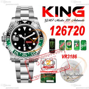 126720 Sprite VR3186 Automatische heren Watch King Green Ceramic Bezel Black Dial 904L Oystesteel Bracelet Super Edition dezelfde seriële kaart reloj PuretimeWatch Ptrx