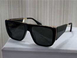 Солнцезащитные очки 127 в квадратной оправе в черно-золотой оправе Sonnenbrille Солнцезащитные очки-пилоты Gafas de sol, новые в коробке2838