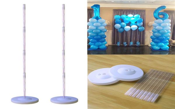 127 cm Soporte de columna de globo transparente Soporte para globos de arco Centros de mesa para decoración de bodas Suministros para fiestas de baby shower de cumpleaños279v1208594