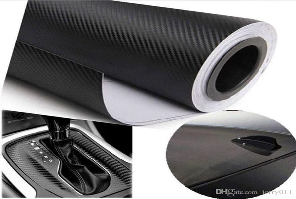 127x30cm 3d Fibra de carbono negro Fibra de vinilo Fibra de carbono Fibra de autos Hoispades Herramientas de película Pegatina CAR DISPACIÓN9655526