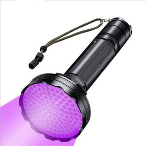 128 LED UV lampe de poche professionnel amélioré lumineux 395nm Ultraviolet Blacklight détecteur d'urine pour animaux de compagnie pour chien chat chasse Scorpions