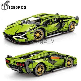 1280PCS Technische 114 Sian Lamborghinis Sportwagen Bouwstenen MOC Stad Snelheid Voertuig Monteren Bakstenen Speelgoed voor Kinderen Jongens j230625