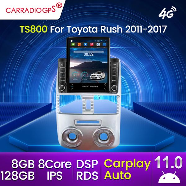 128G Android 11 Voiture Dvd 4G WIFI Radio Navigation GPS pour Toyota Rush/DAIHATSU TERIOS Lecteur Multimédia Radio 2 Din DVD DSP Carplay