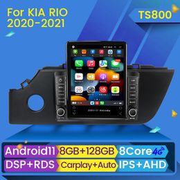 Lecteur vidéo multimédia dvd de voiture Android 128G Carplay pour Kia Rio 4 IV FB 2020 2021 RIO4 Navigation stéréo GPS No 2din 2 din