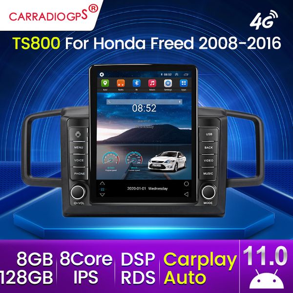 Lecteur vidéo multimédia Dvd de voiture Android 128G pour Honda libéré 2008-2016 Navigation GPS DSP 4G BT WIFI 2 Din Radio pas de DVD