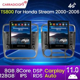 128G Android 11 IPS Tesla pantalla coche Dvd Radio reproductor Multimedia para Honda Stream 2000-2006 navegación GPS estéreo Carplay Auto