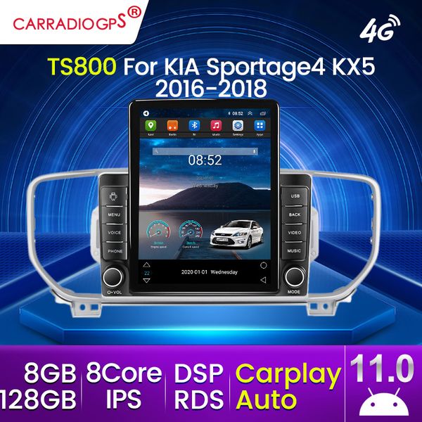 128G Android 12 Car Dvd Sistema Inteligente Android Autoradio Multimedia Auto Radio GPS Estéreo para Kia Sportage 4 KX5 2018 2019