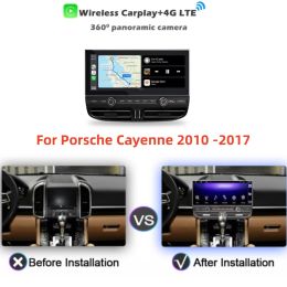 128G Blu-ray-scherm voor Porsche Cayenne 2010-2017 Android Car Radio GPS Multimedia Player Audio Navigation Head Unit CarPlay 360