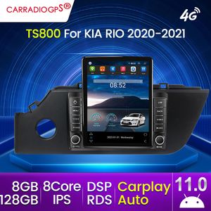 128G coche Dvd Radio Android reproductor Multimedia para KIA RIO 4 IV FB x-line 3 2020-2021 2 Din navegación GPS estéreo Carplay Auto 2din