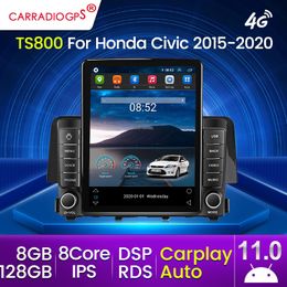 128G CAR DVD Radio Multimedia Player voor Honda Civic FC FK 2015-2020 Android 11 HeadUnit Autoradio GPS Navigation CarPlay Auto